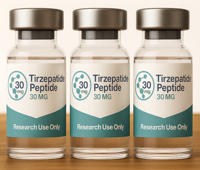tirzepatide peptide 30mg bottles